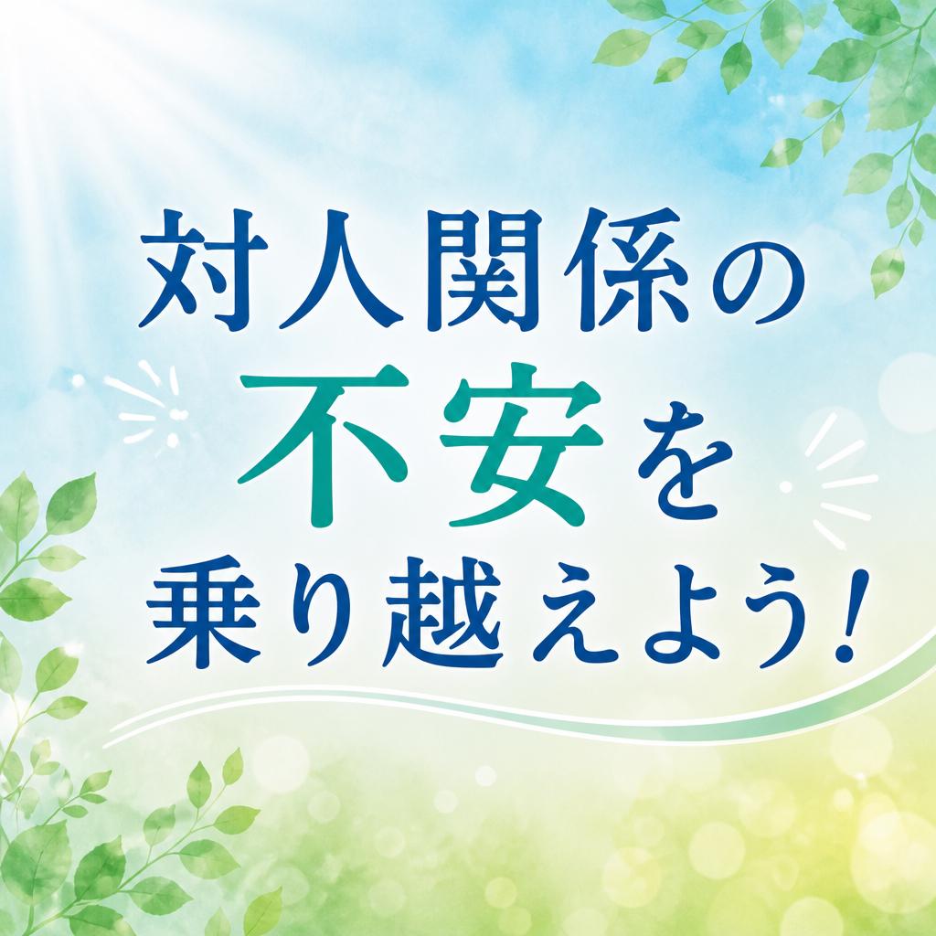 対人関係の不安を乗り越えよう！
