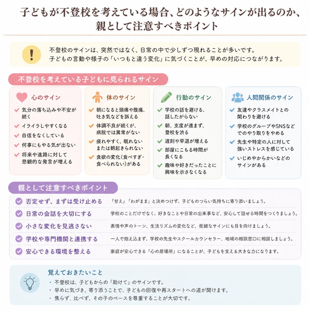 親が気づくサイン