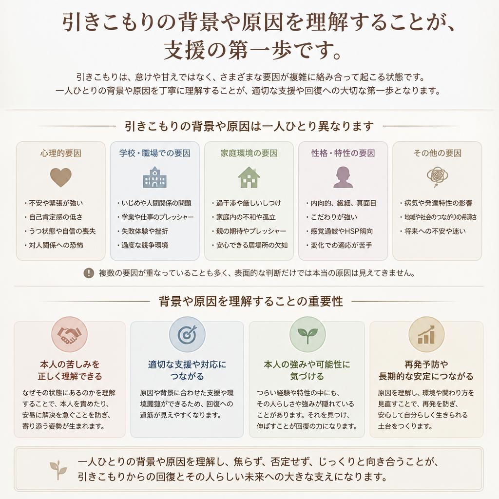 引きこもりの原因を探る